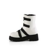 Vegano 6,5 cm RENEGADE-50 demoniacult botines alternativo plataforma blanco