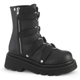 Vegano 6,5 cm RENEGADE-50 demoniacult botines alternativo plataforma negro