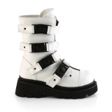 Vegano 6,5 cm RENEGADE-55 demoniacult botines alternativo plataforma blanco