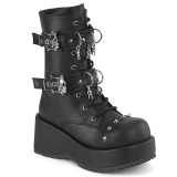 Vegano 7 cm CUBBY-54 emo mujeres botines plataforma con cordones