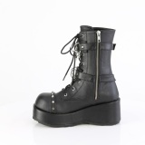 Vegano 7 cm CUBBY-54 emo mujeres botines plataforma con cordones