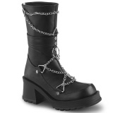 Vegano 7 cm DemoniaCult BRATTY-120 plataforma botas chunky tacones