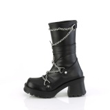 Vegano 7 cm DemoniaCult BRATTY-120 plataforma botas chunky tacones