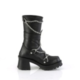 Vegano 7 cm DemoniaCult BRATTY-120 plataforma botas chunky tacones