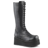 Vegano 8,5 cm TRASH502 cyberpunk plataforma botas hasta la rodilla hombre negro