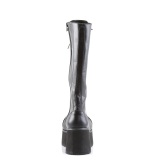 Vegano 8,5 cm TRASH502 cyberpunk plataforma botas hasta la rodilla hombre negro