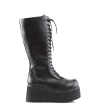 Vegano 8,5 cm TRASH502 cyberpunk plataforma botas hasta la rodilla hombre negro