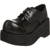 Vegano 8 cm DANK-101 demoniacult zapatos alternativo plataforma negro