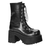 Vegano 9,5 cm RANGER-301 demoniacult botines alternativo plataforma negro