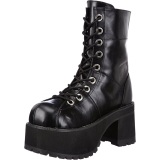 Vegano 9,5 cm RANGER-301 demoniacult botines alternativo plataforma negro