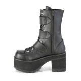 Vegano 9,5 cm RANGER-308 gotico mujeres botines plataforma chunky con hebilla