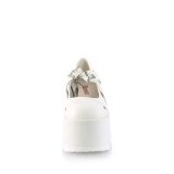 Vegano 9 cm ASHES-33 demoniacult zapatos alternativo plataforma blanco