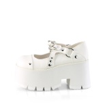 Vegano 9 cm ASHES-33 demoniacult zapatos alternativo plataforma blanco