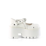 Vegano 9 cm ASHES-33 demoniacult zapatos alternativo plataforma blanco