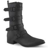 Vegano WARLOCK-110-C hombre botines puntiagudos winklepicker 4 hebillas