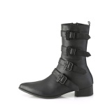 Vegano WARLOCK-110-C hombre botines puntiagudos winklepicker 4 hebillas