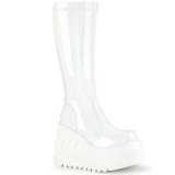 Vegano blanco 12 cm STOMP-200 botas cyberpunk plataforma de cuas