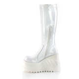 Vegano blanco 12 cm STOMP-200 botas cyberpunk plataforma de cuas