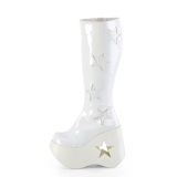 Vegano blanco 13 cm DYNAMITE-218 botas emo punk plataforma de cuas