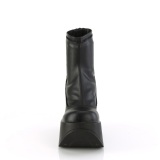 Vegano emo 13 cm DYNAMITE-100 botines cua alta plataforma negro