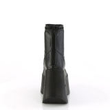 Vegano emo 13 cm DYNAMITE-100 botines cua alta plataforma negro