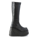 Vegano negros 12 cm STOMP-200 botas cyberpunk plataforma de cuas