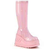 Vegano rosa 12 cm STOMP-200 botas cyberpunk plataforma de cuas