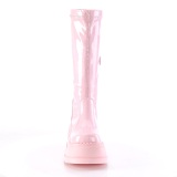 Vegano rosa 12 cm STOMP-200 botas cyberpunk plataforma de cuas