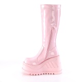 Vegano rosa 12 cm STOMP-200 botas cyberpunk plataforma de cuas