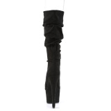 Vegano suede 18 cm ADORE-1061 botas plataforma exotic pole dance en negro