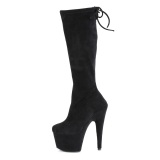 Vegano suede 18 cm ADORE-2008 botas plataforma exotic pole dance en negro