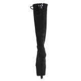 Vegano suede 18 cm ADORE-2008 botas plataforma exotic pole dance en negro