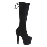 Vegano suede 18 cm ADORE-2008 botas plataforma exotic pole dance en negro