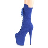 Vegano suede 20 cm FLAMINGO-1050FS botas plataforma exotic pole dance en azul