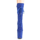 Vegano suede 20 cm FLAMINGO-1050FS botas plataforma exotic pole dance en azul