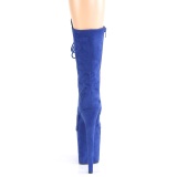 Vegano suede 20 cm FLAMINGO-1050FS botas plataforma exotic pole dance en azul