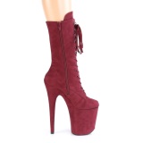 Vegano suede 20 cm FLAMINGO-1050FS botas plataforma exotic pole dance en bordo