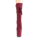 Vegano suede 20 cm FLAMINGO-1050FS botas plataforma exotic pole dance en bordo