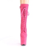 Vegano suede 20 cm FLAMINGO-1050FS botas plataforma exotic pole dance en pink