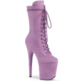 Vegano suede 20 cm FLAMINGO-1050FS botas plataforma exotic pole dance en purpura