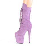 Vegano suede 20 cm FLAMINGO-1050FS botas plataforma exotic pole dance en purpura