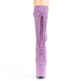 Vegano suede 20 cm FLAMINGO-1050FS botas plataforma exotic pole dance en purpura