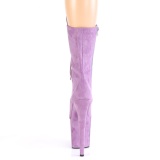 Vegano suede 20 cm FLAMINGO-1050FS botas plataforma exotic pole dance en purpura