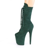 Vegano suede 20 cm FLAMINGO-1050FS botas plataforma exotic pole dance en verde