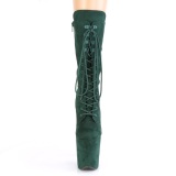 Vegano suede 20 cm FLAMINGO-1050FS botas plataforma exotic pole dance en verde