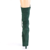 Vegano suede 20 cm FLAMINGO-1050FS botas plataforma exotic pole dance en verde