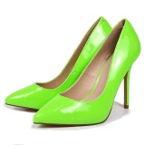 Verde Neon 13 cm AMUSE-20 zapatos tacn de aguja puntiagudos