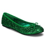 Verde STAR-16G brillo zapatos de bailarinas mujer planos