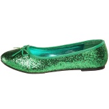 Verde STAR-16G brillo zapatos de bailarinas mujer planos