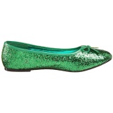 Verde STAR-16G brillo zapatos de bailarinas mujer planos